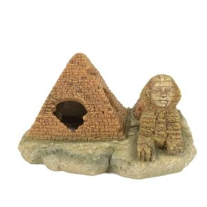Fish Tank Aquarium Accessories Shrimp Residence Resin Pyramid Sphinx Beautification Landscape Rockery Home Decoration Crafts