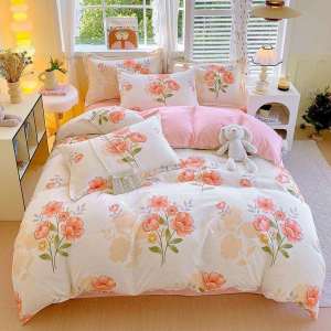 Minimalist Bedding Set Soft Flannel Washed Cotton