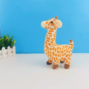 Mainan Jerapah dan Alpaca Leher Panjang Elektrik Berjalan dan BernyanyiBoneka Hewan Simulasi Lembut untuk Anak-anak
