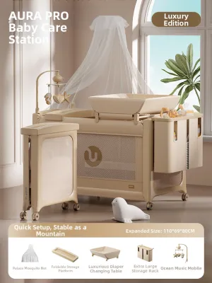 Portable Foldable Multi-function Infant Crib