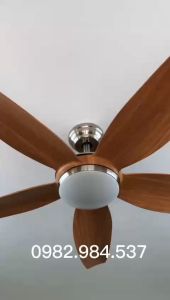Quạt trần đèn 5 cánh trang trí sải cánh rộng 152cmđộng cơ DC 6 tốc độ gió decor phòng khách-phòng ngủ-spa-khách sạnBH 10 năm