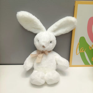 Cute White Rabbit Plush Doll Hailijun Toy for Girls Stuffed Animal Ear Drop Gift Soft Pp Cotton Filled Collectible Doll