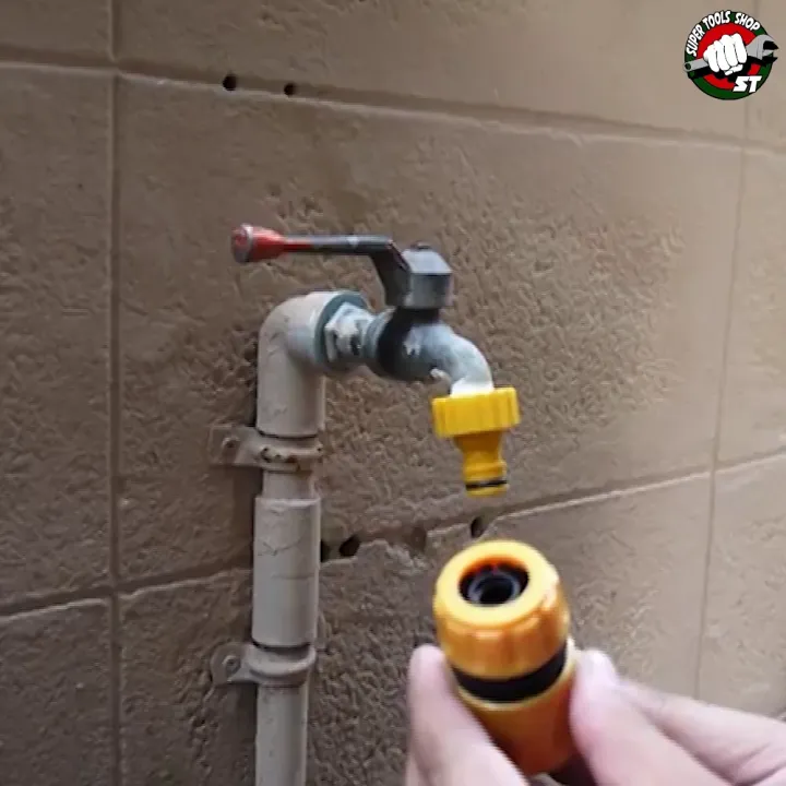 HOTECHE ข้อต่อสายยางสวมเร็ว ก๊อกน้ำสวมไว 1/2 นิ้ว สำหรับใช้งานง่าย