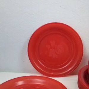 ถาดพลาสติก ถาดแดงไหว้เจ้า ขนาด 9นิ้ว 10นิ้ว 12นิ้ว จานแดงไหว้เจ้า ถาดใส่ของไหว้ ลายมงคลโชคดี ตรุษจีน เกรดA