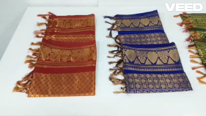 Traditional Artificial Silk Ponnadai Shawl with Gold Zari Border | Temple Pooja Wedding & Return Gift Salvai | Size - 2 Meter | Pack of 1 Pc