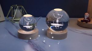 3D 内雕水晶球 3D Galaxy Crystal Ball Night Light for Kids with Colorful LED Light Birthday Gift Home Decor 生日礼品
