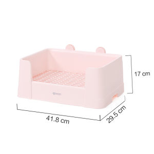 Large Size Rabbit Toilet Umi Rabbit Litter Box Deyang Brand Pet Care Accessories Square Shape with Splash Proof Design