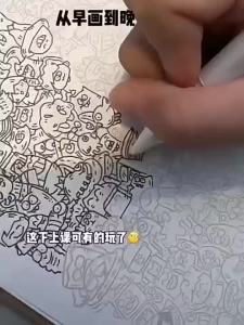 【Ship in 24H】A摸鱼线条画本控笔练习简笔画上班无聊解压临摹图纸稿画册本减压A fish line drawing this control pen practice on the stick figurelilililie216my20260126