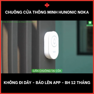 Chuông Cửa Không Dây Thông Minh Hunonic NOKA – Báo Khách Qua Điện Thoại Lắp Đặt Dễ Dàng