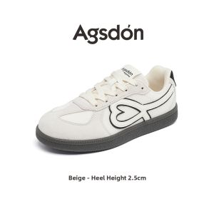 Agsdon | Breathable Lightweight Ballet Style White Shoes