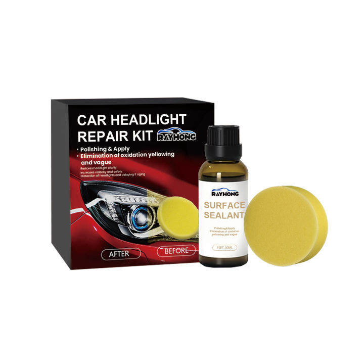 Rayhong Car Headlight Repair Restoration Polishing Kit Headlamp Scratch ...