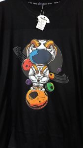 Kaos Pria 3 Dimensi Motif Animasi astronot Tshirt Oblong Katun 24s H045 By Hans & co