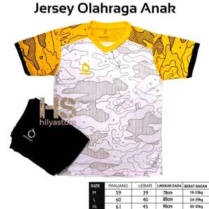 Baju Bola Anak Usia 5-13 Thn Jersey Olahraga Anak Laki- Laki Perempuan Terbaru