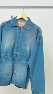 JINISO Big Size Jaket Jeans Oversize Onyx Bio Spray