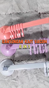 Gantungan Kait 6 in 1 Handuk Kamar Mandi Vacuum Suction Hook Cantolan Gantungan Serbaguna kamar