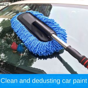 Microfiber Car Wash Brush Mop Kit Mitt Sponge With Long Handle Car Cleaning Supplies Kit Duster Washing Car Tools Accessori