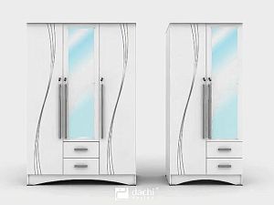 Dachi Lemari Pakaian Kayu Partikel / Kabinet Serbaguna Minimalis 2 Pintu Laci Nami LP2P