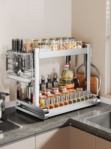 JUMEISHI | Stainless Steel Seasoning Organizer Rack