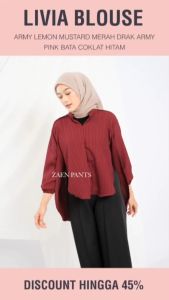 Blouse Wanita Lady Crus Korea livia blouse kemeja