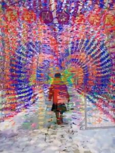 100pcs Plastic Windmill Toys Colorful Pinwheels Fiesta Flag With 30m Wire Rope For Garden Lawn Party