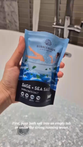 BubbleMaker Bubble Bath with Epsom Salt | Holiday / Staycation Size [70g]