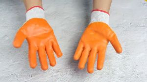 10 Pairs Heavy-Duty Thick Gloves for Construction Rubber Cotton Working Gloves Durable Work Safety Hand Protection