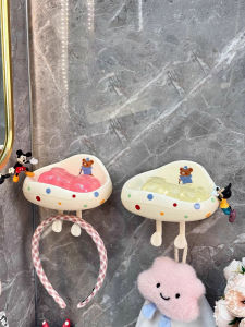 Dopamine Cloud Bear Soap Dish Bathroom Wall Mounted Storage Rack Household Drainage Soap Holder Silvertran Model 3