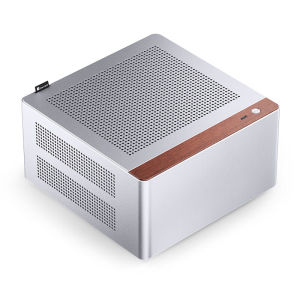 JONSBO | Vỏ Máy Tính Để Bàn Mini JONSBO N10/NV10 ITX 3.3mm Nhôm Màu Đen Walnut 1U FLEX Bộ Nguồn Di Động Vỏ Máy Tính Văn Phòng - Đen/Trắng