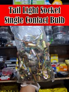 Motorcycle Tail Light Socket Single Contact | Tail Lamp Bulb Holder Connector | Universal Wiring Socket | Durable Replacement Part