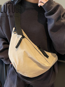 Large Capacity Dumpling Shaped Crossbody Bag for Women Commuting Cycling Hiking Sports Single Shoulder Handbag Nylon Material