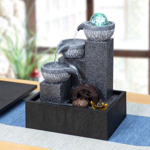 Creative Desktop Water Circulation Wealth Attracting Ornament Office Back Cabinet Tea Room Decorative Feng Shui Ball