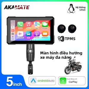 Màn Hình Xe Máy 5 Inch Chống Nước Màn Hình IPS Với CarPlay Không Dây & Android Auto Bluetooth Dành Cho Harley Yamaha Kawasaki