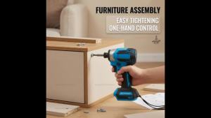 OEING | Cordless Brushless Impact Power Tools Rechargeable Screwdriver Drill for Home DIY Furniture Assembly Construction Renovation