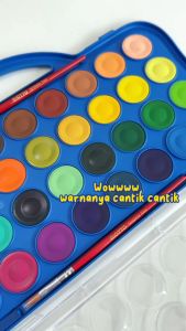 GIOTTO Cat Air Mini 23 MM 36 Warna Acquerelli Mini Watercolor Dengan 2 Kuas LYR-352700