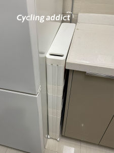 Narrow Kitchen Bathroom Fridge Gap Shelf Bathroom Multi-Functional Floor Standing Small Cart Plastic Storage Organizer Rack