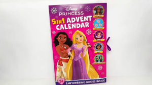 Disney Princess 24 Books Advent Calendar 5 In 1 Story & Activity Book For Kids (Hardcover)