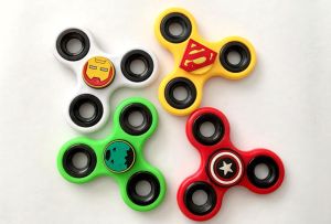 Bandai | 1 Pc Cartoon Fidget Spinner Super Hero PVC Model Stress Relieving Hand Spinner Gift Toy