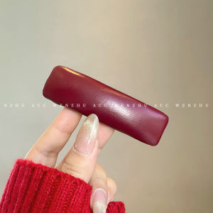 WENZHU | New Year Red Plaid Large Hair Clip