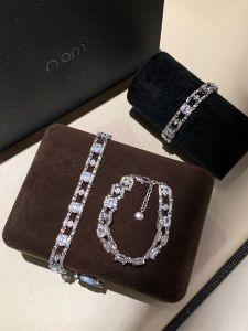 CAFFTI | Silver Cubic Zirconia Metal Bracelet