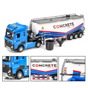 1:24 Model Toy Tractor Mud Pump Trucks Metal Diecast Sound Light Sound Light Simulation Alloy Engineering Vehicle for Boys Gifts