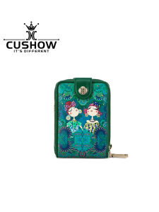 Cushow Personality Print Large Capacity Multi-Card Holder Leather Driving License Cover Trendy 2025 New Womens Wallet