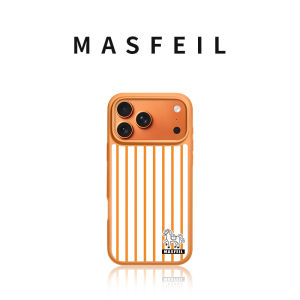 MASFEIL | Striped pony suitable for iPhone17Promax mobile phone case magnetic suction So3 Apple 16Pro all-inclusive set ip15 liquid silicone Internet celebrity 13pm ultra-thin