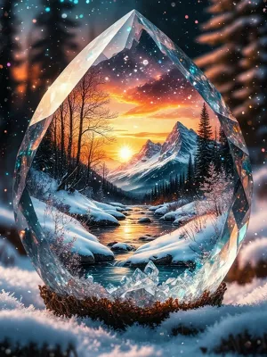 EverShine Diamond Painting Landscape Full Drill Square Embroidery Snow Mountain 5D DIY Kit Mosaic Tree Winter Home Decor