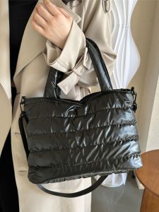 Meria Cotton Ins Tote Bag New Style Lightweight Fashionable Diamond Pattern Crossbody Shoulder Bag For Women