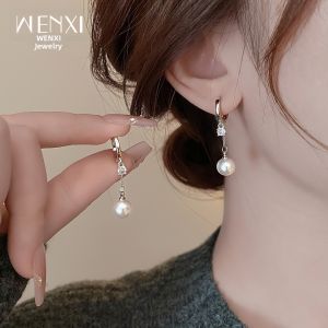WENXI | Unique Pearl Fringe Ear Earrings