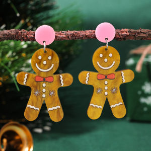 ต่างหูคริสต์มาสปีกเกอร์สตางค์แบบใหม่ ดีไซน์หรูหรา วัสดุอะคริลิก เครื่องประดับแฟชั่นสำหรับผู้หญิง ที่มาจากจีนแผ่นดินใหญ่