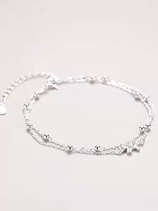 GLAMOR✨กําไลข้อมือเงิน Layered Grace สร้อยข้อมือเงินแท้ สร้อยข้อมือแฟชั่น สร้อยข้อมือโบว์ซ้อนสองชั้น