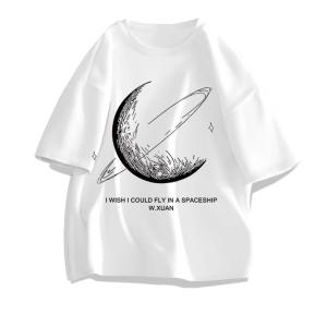 Áo Thun Nam Tay Ngắn Mùa Hè 2023 Phong Cách Mỹ Cotton Nguyên Chất Thường Ngày Học Sinh Áo Thun Tay Lửng Thời Trang Thường Ngày