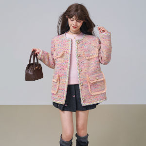 KEIKO | Padded Coarse Tweed Coat
