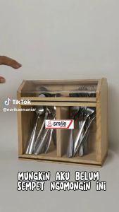 TEMPAT SENDOK ESTETIK PLUS TUTUP dr kayu import